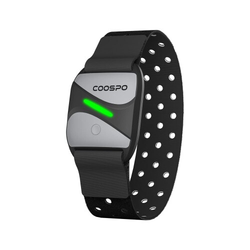 COOSPO HW807 心臓の鼓動計手ダンス楽隊 心臓の鼓動検出器 光学式 ハートレートモニター Bluetooth\u0026ANT+相応う IP67雨合羽 心臓の鼓動数区画LED表示計器ともし火 Strava、Zwift、Wahoo用