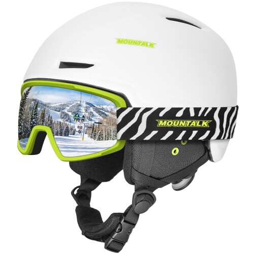 Mountalk スキー スノボ ヘルメット メガネ対応 ASTM安全認証 軽量 キッズ ジュニア 子供用 & レディース(小顔向け) Sサイズ｜カラーズストア