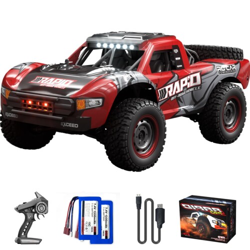 Ritaosan 高速 ラジコンカー 40/70km/h ブラシレスモーター ラジコン オフロード 4WD 大人向け 人気 バッテリー2個 操作時間40分 1/14 LEDライト 2.4Ghz 四輪駆動 レーシング 電動 おもちゃ 子供向け