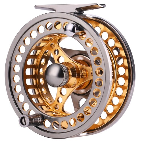 (5/6 Reel) - Fly Fishing Reel Large Arbour 2+1 BB with CNC-machined Aluminium Alloy Body and Spool インチ Fly Reel Sizes 5/6,7/8 リール本体-リール