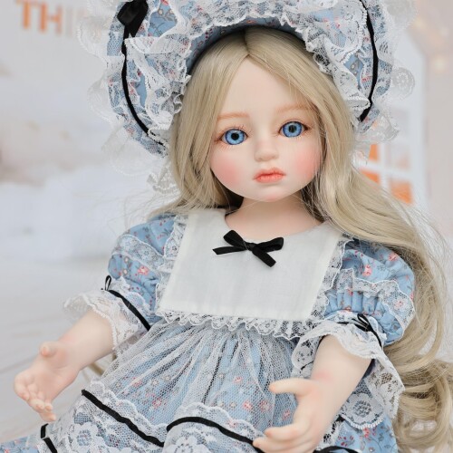 Cloveray 18in 好いたらしいビニールあやつり人形 素晴らしいかぶり笠/髪の毛周波数帯域付き添い人、手書きペンキ塗り ウィッグ＆見せびらかす照明ランプ付き添い人、御嬢さんやあやつり人形ほれ込む家への寄せあわせ差し上げ物（名まえ Lena） (薄墨色)