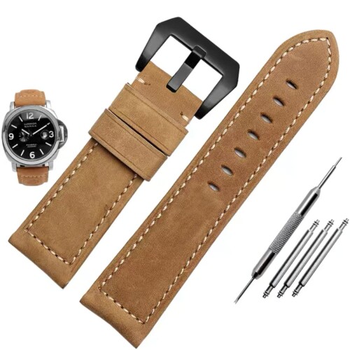 PANERAI レザーベルト 24mm/22mm For PANERAI パネライ 幅22mm 24mm 26mm 時計バンド イタリア
