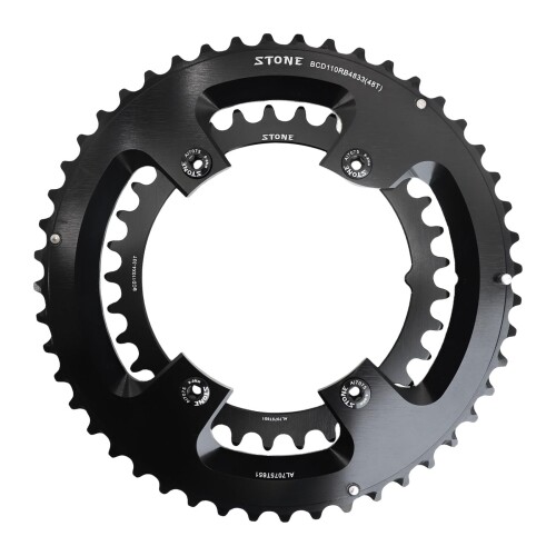DJC Stone 110BCD ロードバイクチェーンリング 11速 Shimano 105 R7000 R8000 R9100 ダブルチェーンリング 4手 2X ラウンド 52 36T 53 39T 54 40T 50 34 48 33T 5800 6800 (50T-34T) 自転車用パーツ-その他