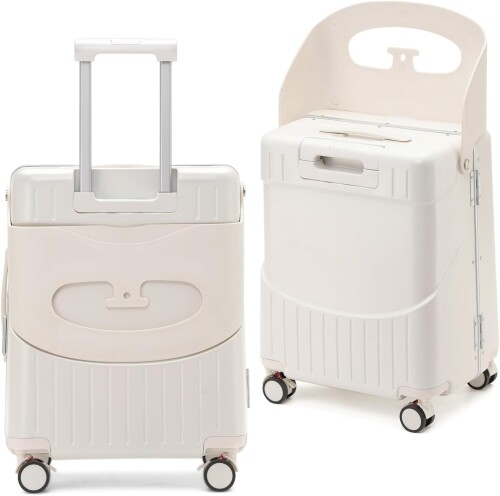 (Hopeholic) 赤ちゃんが乗れる旅行バッグ 機内持ち込み 赤ちゃんが乗れる持ちはこび入れもの 軽銀ひな形 赤ちゃん キャリーバッグ 耐衝撃 静音 ダブルキャスター 360度回転させる TSAローク積み上げる 旅する 帰る キ
