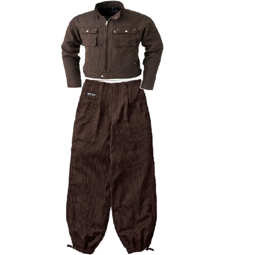 (寅壱) 寅一/ライダースジャケット&ロングニッカ(4309s554414) 上下セット 作業着 作業服 作業ズボン ニッカポッカ 鳶服 LL×W85 72:トビ茶|カラーズストア