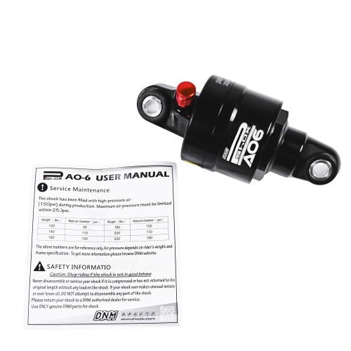 DNM AO-6 New Model with Air Chamber Vavle Mountain Bike Air Rear Shock 100 x 9粍, ST2441