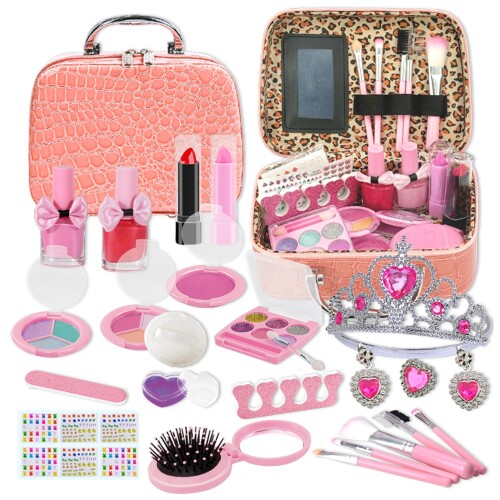 OTONOPI メイクセット お化粧セット 31PCS キッズコスメ 女の子 小学生 おもちゃ コスメセット おままごとセット 本物 ごっこ遊び 31点セット 無添加 6 7 8 9 10 11 12 13 歳 おしゃれ 誕生日 クリ
