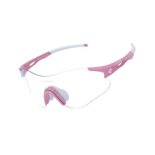 (LAMEDA) サイクリング 調光サングラス UV400/防曇/軽量/強靭 RS100 (ピンク)