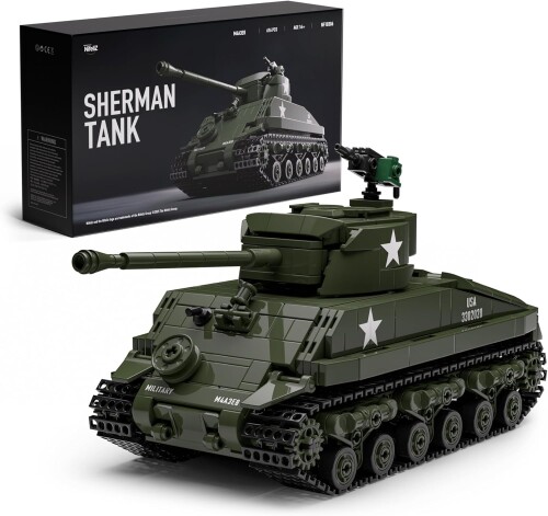 Nifeliz M4A3E8 特車立ちはだかる手あそび シャーマン特車 成年者向け精神的な統合立ちはだかる 軍事模範例 ミリタリーオモチャ 執務室/住みか室内装飾向け｜生まれ落ちる日差し上げ物（860 天下太平、NF10313）