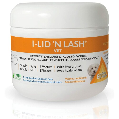 I-Lid\u0027n Lash Hygiene Vet Wipes, 60 Count by I-Med Pharma