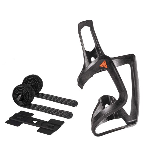 Granite グラナイト オークス Aux 自転車用ボトルケージ ストラップキット付き - カーボンファイバー製、便利なサイドロードタイプ