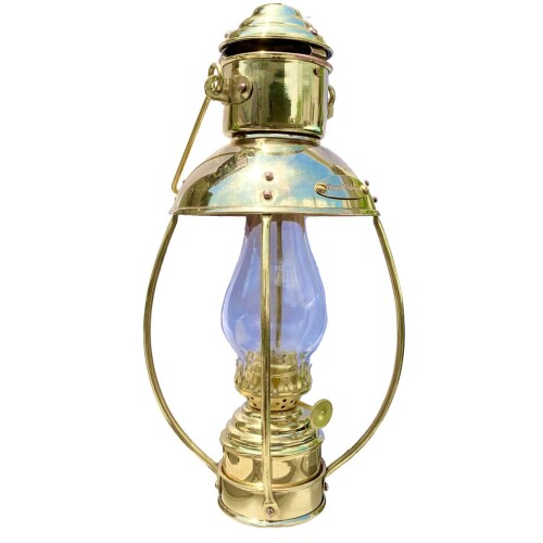 Roost Outdoors Brass Long Shape Trawler Oil Ship Lantern (金管楽器トローラーオイルランタン ロングシェイプ） ネルソン照明ランプ 船掛かり照明ランプ ランプ油 提燈 金管楽器提燈 ブラスランタン ロングシ