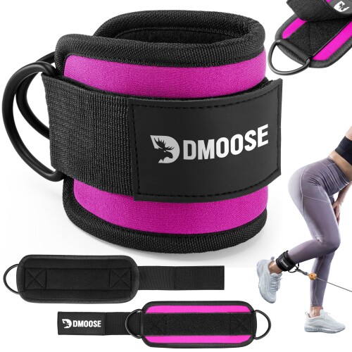 DMoose 蹴り入れるうしろ側用の有線テレビ機械用のアンクルストラップ、御居処形づくる、レッグエクステンション、長い巻き毛、股関節のアウトグダクタ(成人男性とお上さん用)、自然調整能力のあるなネオプレン アンクルウエイト-スポーツ・アウトドア-スポーツ器具