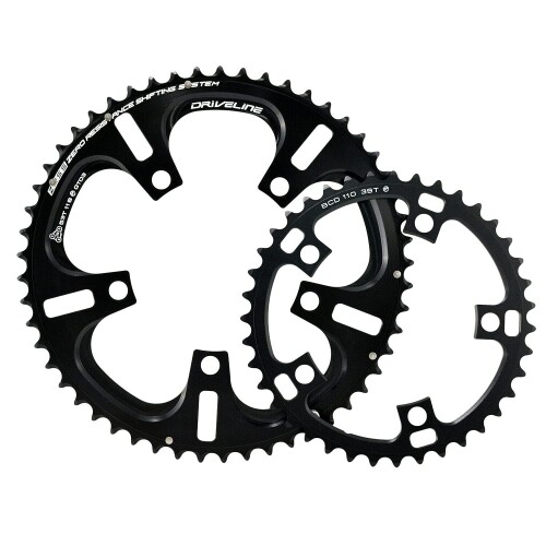 Driveline CNC 7075 Alloy Chainring Set Road Bike 53-39T, 11 Speed, BCD110粍, DR2244 自転車・サイクリング-自転車用パーツ