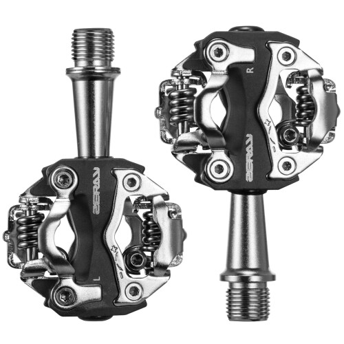 ROCKBROS ZERAY 銀輪 ビンディングペダル SPDシューズ相応う MTB 軽さ 軽銀製 クリート嘱する マウンテンバイク 読み込む自動二輪車 9/16in 黒いこと