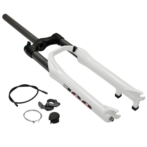 SPINNER 300 24\" Suspension Fork 100 粍 1 1/8\"" Remote Lockout, White, SP2683-N"