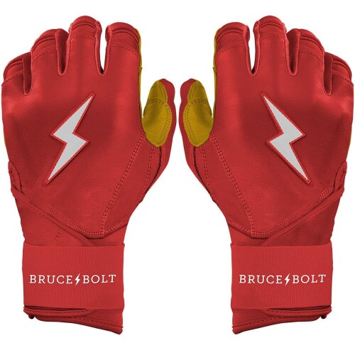 BRUCE BOLT バッティンググローブ オリジナルシリーズ ロングカフ, レッド 野球 グローブ, ユースS｜カラーズストア
