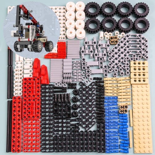 Domoni 298PCS バルクテクニックビルディングキット - ピンリフトアームビームアクスルパネルカー組み立てブロック MOC STEM 主要ブランドと互換性あり