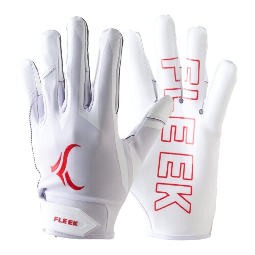 FLEEK EXTRA-FIT GLOVES 2.0 ホワイト・クリムゾンレッド 鎧球 生い育つ手持ち部分 高相応う感 鎧球用 白赤 (XL)