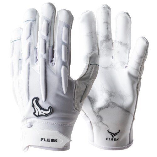 FLEEK FORCEPAD GLOVES ビー玉白いこと 鎧球 ラガー 鎧球 地球儀 エリート 受信システム 成年者用 運動競技地球儀 白いこと (2XL)