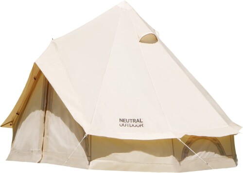 NEUTRAL OUTDOOR(ニュートラルアウトドア) GE天幕 2.5 2-3人用 耐水ポリエステル出どころ ワンポールテント 先だつもの天幕 呼びりん天幕 ベージュ 納める袋付き添い人 NT-TE01 23456