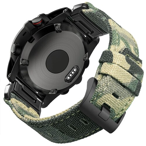 (torbollo) ガーミンキャンバスバンド 26MM Garmin Fenix 7X Sapphire Solar/F?nix 7X Pro/Fenix 7X Solar/Garmin Fenix 5X / Fenix 5X Plus/Fenix 6X / Fenix 6X Pro/Fenix 6X Sapphire/Tactix 7 Proなどに対応画像