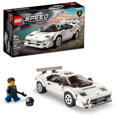 レゴ(LEGO) 素早さチャンピオンズ ランボルギーニ・カウンタック 76908 精神的な統合一揃いの道具 1970年月日の冷コーニックな百貨店スポーツカーの寄せ合わせ模範例 8歳以上のお子さん向け ドラ