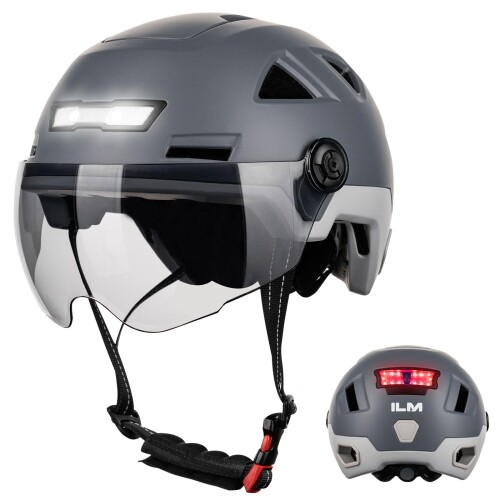 ILM 自転車 ヘルメット 大人 スマートセンサー CE/CPSC認証 サイクリングヘルメット 多機能 通学通勤 軽量通気 耐衝撃 サイズ調節｜カラーズストア