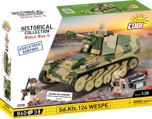 COBI ヒストリカルコレクション 第二次領域戦争状態 Sd.Kfz.124 Wespe Tank 乗り物のおもちゃ-おもちゃ-車