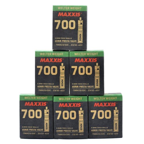 Maxxis Welter Weight 700x23-32C 60粍 Bike Inner Tube Presta FV, 6 Pack, STB2213-6
