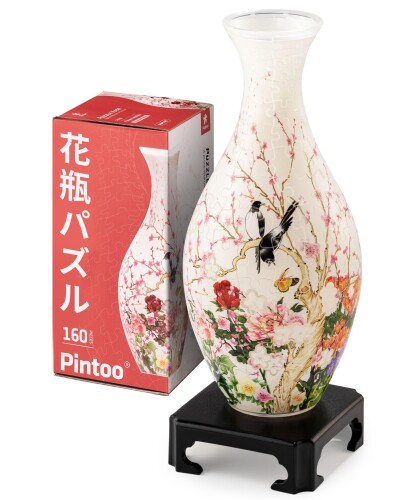 ピントー(Pintoo) 160ピース 3D立体花瓶パズル(11X11x24cm)生け花 水栽培可能 プレゼント インテリア(S1035)