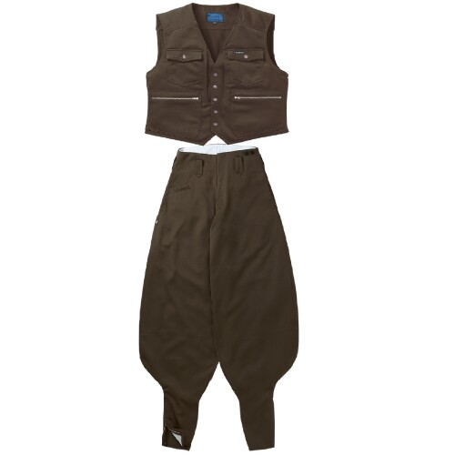 (寅壱) 寅一 3920つづき物 上下仕掛けるより良い×超超ロング 鳶服(3920s611418) やり方着 やり方服 ニッカポッカ 鳶服 L×W82糎 72：トビ茶