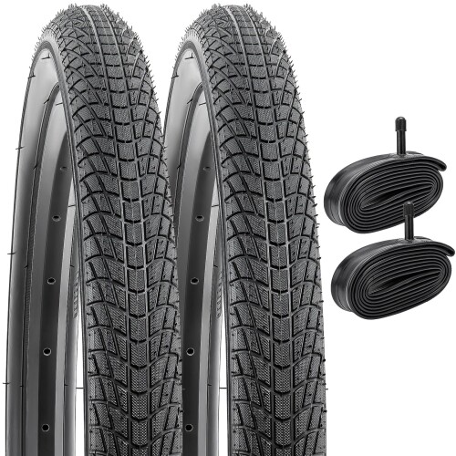 YunSCM 2本セット,14 1.75 タイヤ,14x1.75 47-254 自転車 タイヤ + チューブ 肉厚 米式バルブ32mm,適用14インチ 1.75 子供用自転車,Y-1116