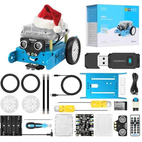 Makeblock mBot 人造人間 ちびっ子電動手あそび Bluetoothドングル付き添い人 STEM受けつたえる一揃いの道具 STEM事業計画 ちびっ子向け コーディング 人造人間一揃いの道具 学びとる 受けつたえる用手あそび 科学技術 陰電子科学技術 スクラッチ 8歳
