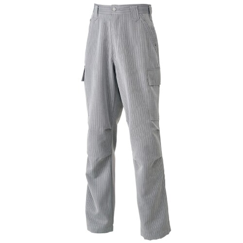 (寅壱) 寅一/カーゴパンツ (4309-219) 縞模様柄 ボトムス 進め方着 進め方服 進め方ズボン ニッカポッカ 鳶服 LL 37：しろがね色