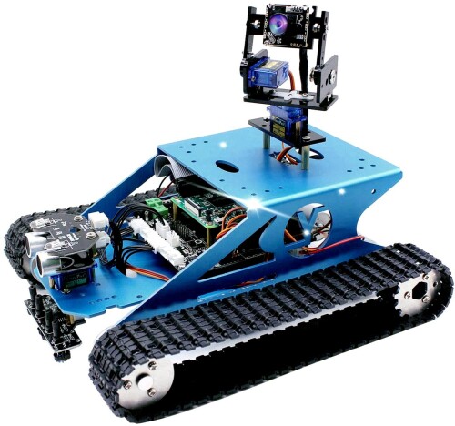 Yahboom Raspberry Pi 人造人間 労働者階級 クランク一揃いの道具 写真機付き添い人 プログラマブル 人工知能学 電子工学 DIY 貯蔵タンク 人造人間 一揃いの道具 青二才 成年者向け Pi 4B と取り替えっこ性あり (without Raspberry Pi)