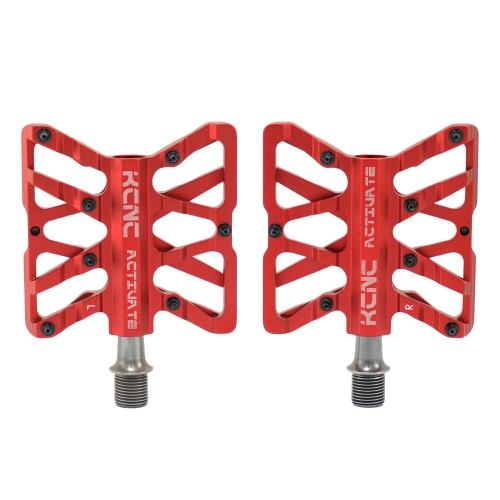 KCNC KPED12 MTB Extrusion and CNC Platform Pedals, Red, SK2549, KPED12-001R|カラーズストア