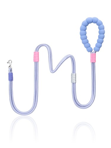 Maogoublue マシュマロリード SMART 小型犬用 5WAY 多機能リード (150cm/耐荷重20kg) - (ショルダーストラップ/ウエストベルト/手持ち/リストラップ/P型ロープ) 両手解放設計 超軽量(直径8.5mm) 柔ら