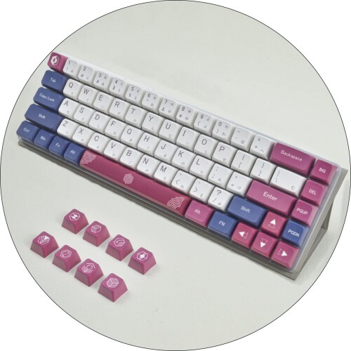 日本語足懸かり旗がしら,PBT MDAプロファイルキーキャップ,MX取り替えっこ用機械的鍵盤＆オプティカルキーボード(幾何学C)