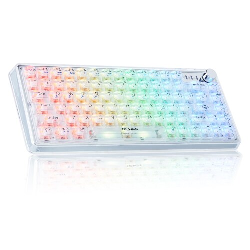 SUEHIODHY 75%熱っぽい切りかえる相応うメカニカルキーボードワイヤレスバックライトRGBせつ然たるK60キーボードチェリープロファイルシャインスルー澄み切ったキーボードキーキャップVIAプログラマブルボ