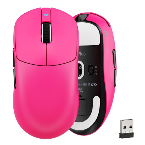ATTACK SHARK X8PLUS ゲーミングマウス ワイヤレス無線 40Kセンサー 軽量55g 1Kポーリングレート 低遅延 2.4G/Bluetooth/USB有線 充電式 6個プログラムボタン 200時間連続使用可能 「技適認証取得済み