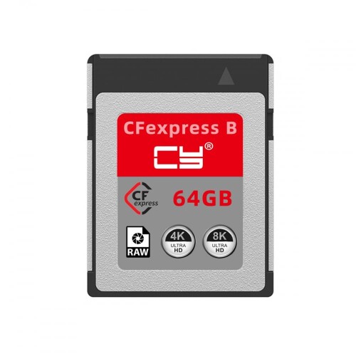 CY CFexpress Type-B 64GB メモリカード CFE CFB アダプター カメラと互換性あり 8K RAW PCIe 拡張 64GB