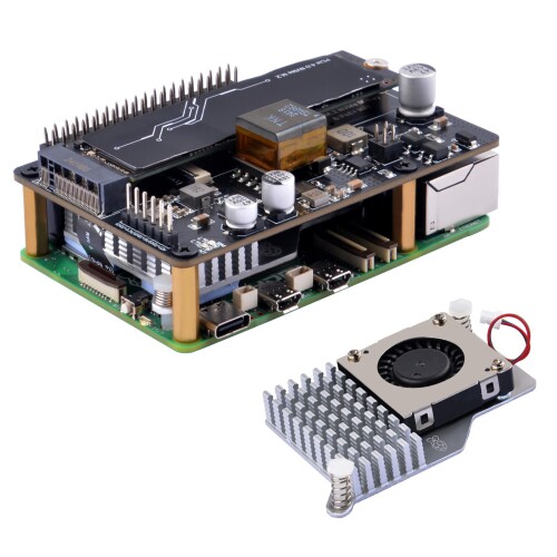GeeekPi P33 M.2 NVME M-Key PoE+ ハット、Raspberry Pi 5用、公式Raspberry Pi 5アクティブクーラー付き、M.2 NVMe SSD 2230 2242 2260 2280をサポート