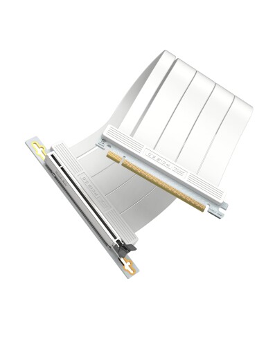 EZDIY-FAB PCIe 5.0 x16 ライザーケーブル 30cm 90度 128GB/s 超高速転送 RTX 50/40シリーズ・RX 9000/7000対応 GPU垂直マウント PCIe 4.0/3.0下位互換 PCIe延長ケーブル ライトアングルコネクタ - ホワイト