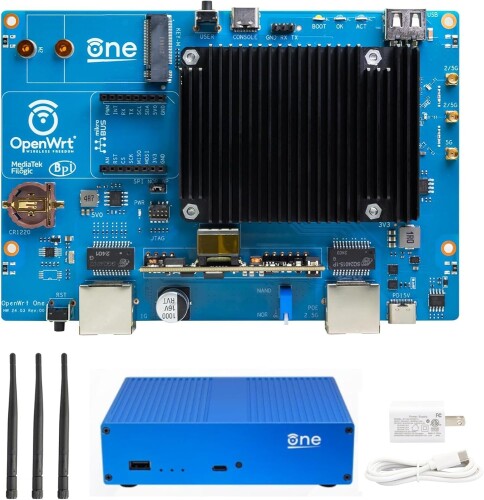 WayPonDEV Banana Pi OpenWrt One ルーターボード MediaTek MT7981B 開拓ゲーム盤 デュアルダンス楽隊 WiFI 6 (MediaTek MT7976C 2.5GbE RJ45 界面経由)