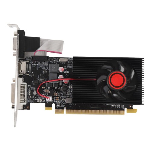 コンピュータービデオカード、GT730 2GB DDR3 64ビットゲームグラフィックスカードダブル冷やかす気違い、Express 2.0 16X、DVI VGA 固定ディスクマルチメディアインターフェイス用パソコン用