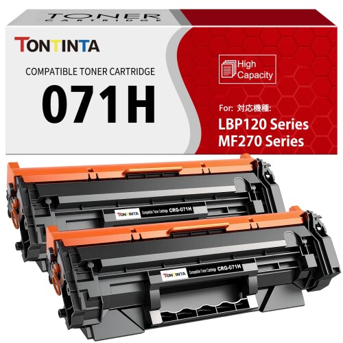 TONTINTA 071H CRG071H CRG-071H（ 071 ）互換トナーカートリッジ 大容量2500ページ キヤノン Canon Satera LBP122 LBP121 LBP122dw MF273 MF273dw MF272 MF272dw MF270（2本 ブラック）