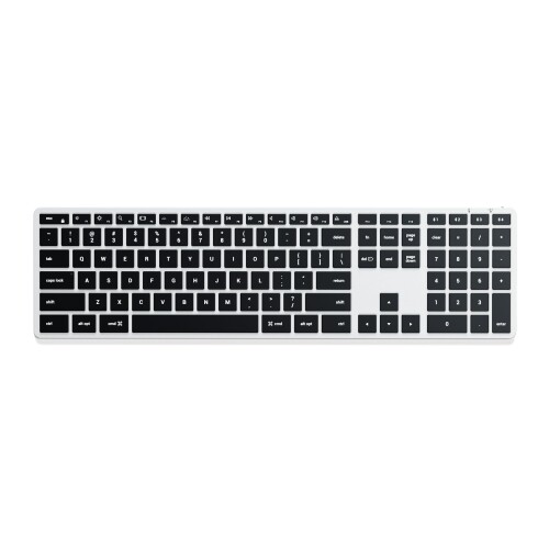 SATECHI Slim X3 薄型 Bluetooth ワイヤレスキーボード 無線? US QWERTY 配列、バックライト付テンキー パッド、マルチペアリング対応 ? MacBook Air & Pro M5/M4、Mac Mini、iPad Air & Pro、iMac 他対応 ? シ 14,573円