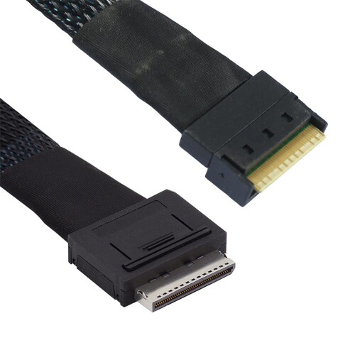NFHK Oculink PCIe PCI-Express SFF-8611 8i から SFF-8654 8i 8x か細い伝達ルート SSD データアクティブケーブル 50糎