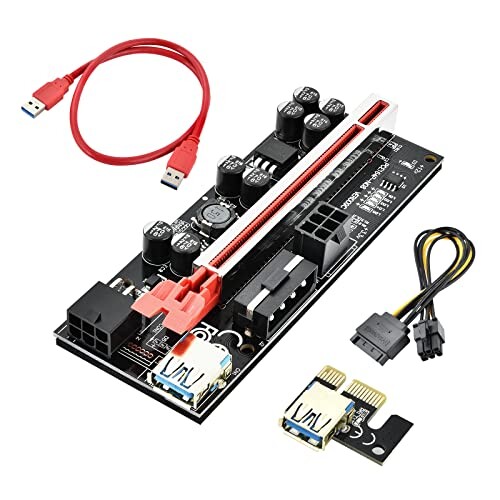新品8点PCI-E16xライザーカード強化版8個高品質ソリッドコンデンサ搭載 65074785188_1.jpg